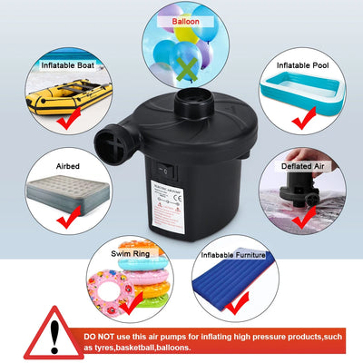 Portable Electric Air Pump – 12V/220V for Car, Home & Inflatab