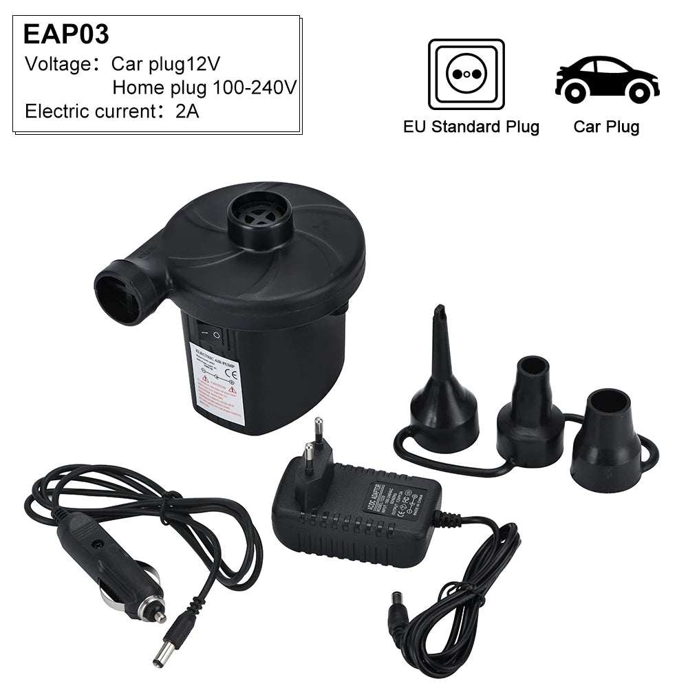 Portable Electric Air Pump – 12V/220V for Car, Home & Inflatab